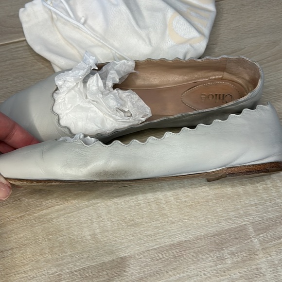 Chloe london lamb leather Lauren Ballerina flat in iceberg color. Size 37 - Picture 12 of 12
